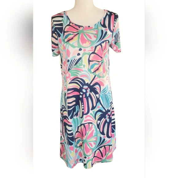 Abby Joy By Mango Tango Floral Burst Short Sleeve Mini Dress - Picture 3 of 8